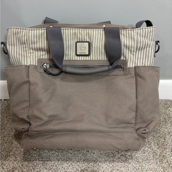 ERGOBABY The Coffee Run Tote Backpack Baby Diaper Bag Grey Unisex - Picture 1 of 10